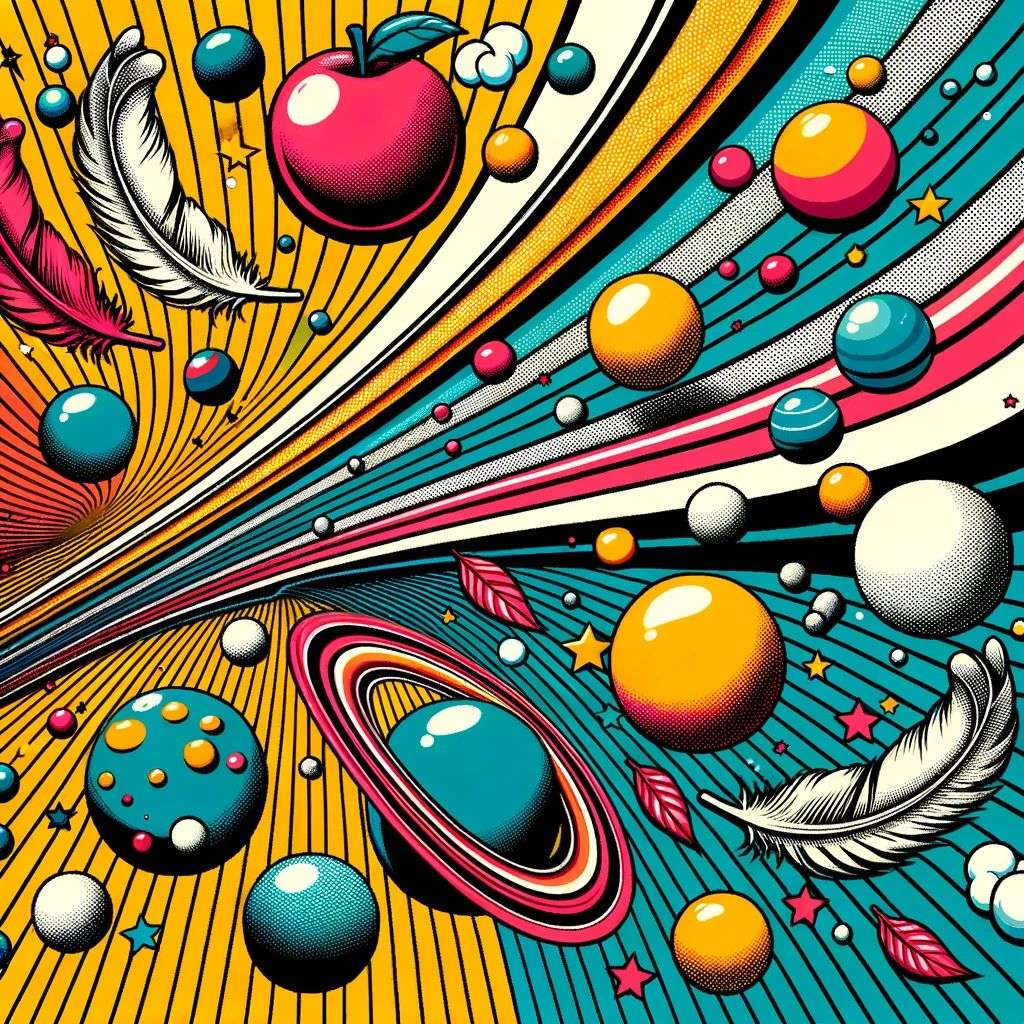 the discovery of gravity, pop art